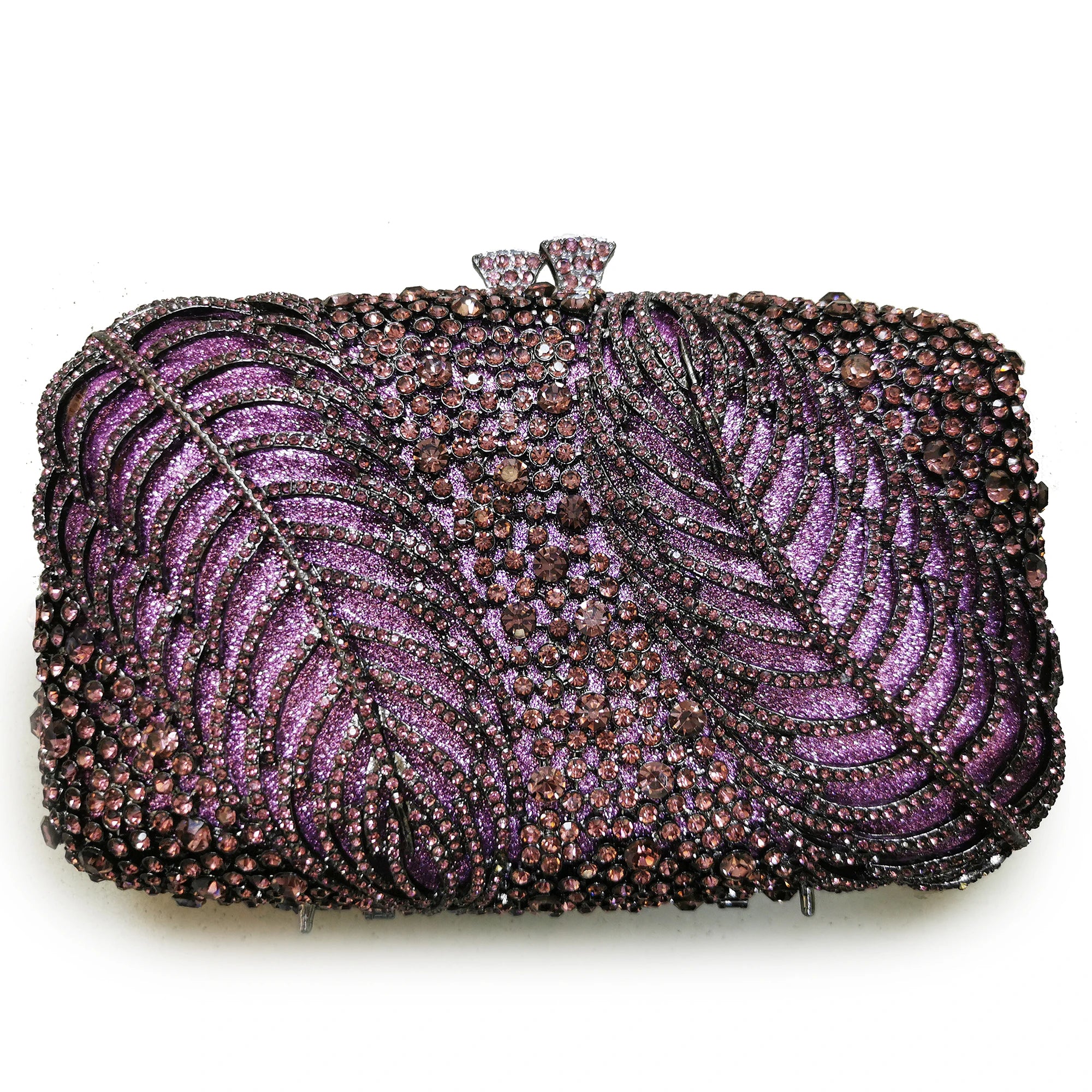 Silver Evening Clutches Diamond Wedding Purses WHTUOHENG Crystal Purses Rhinestone Clutch  Bags Leaves Women Party Handbags