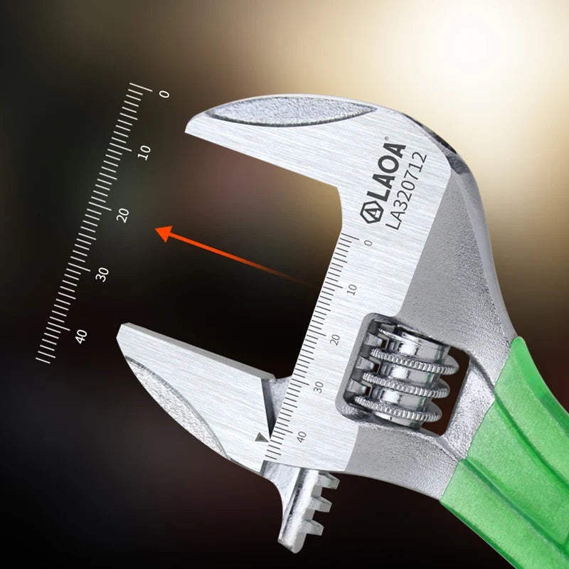 LAOA Large Opening Adjustable Wrench Light Spanner Multifunctional Bathroom Pipe Wrench 6-12 inch Plumbing Repair Hand Tools