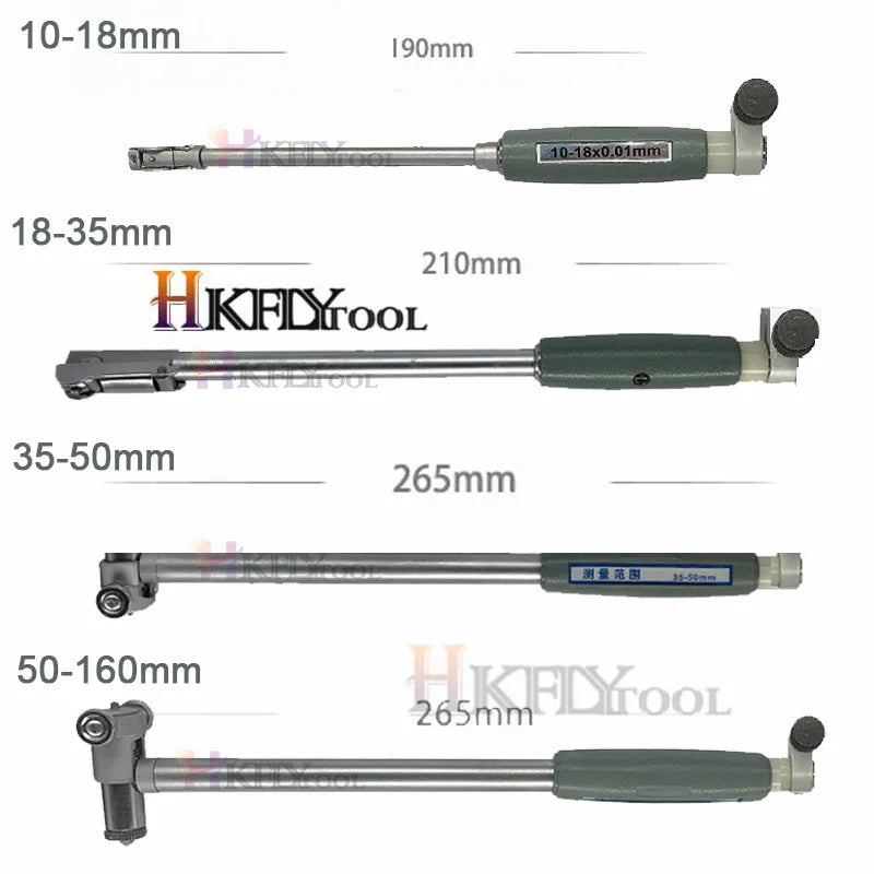 10-18mm 18-35mm 35-50mm 50-160mm Inner Diameter Gauge Measuring Rod + Probe (no indicator) Accessories Gauge Measurement Tool