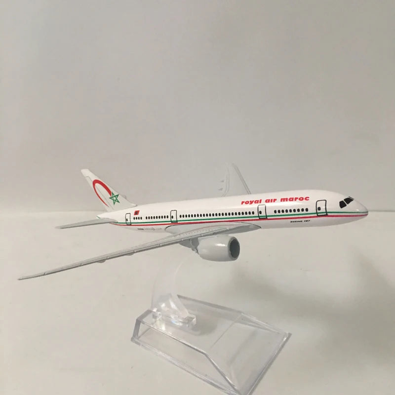 JASON TUTU 16cm Royal Air Maroc Boeing 787 Airplane Model Airplane Diecast Metal 1/400 Scale Planes