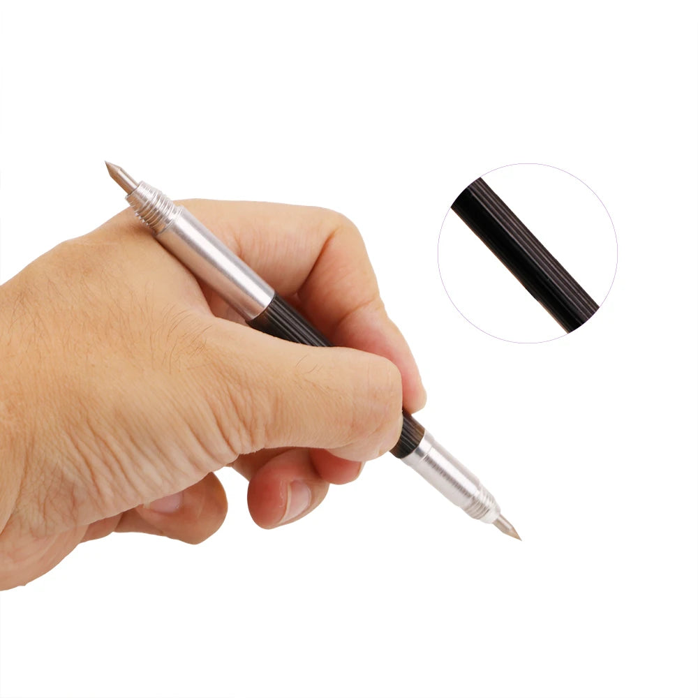 Portable Alloy Tungsten Steel Tip Double Side Sharp Scriber Pen Ceramics Glass Shell Metal Construction Marking Tools