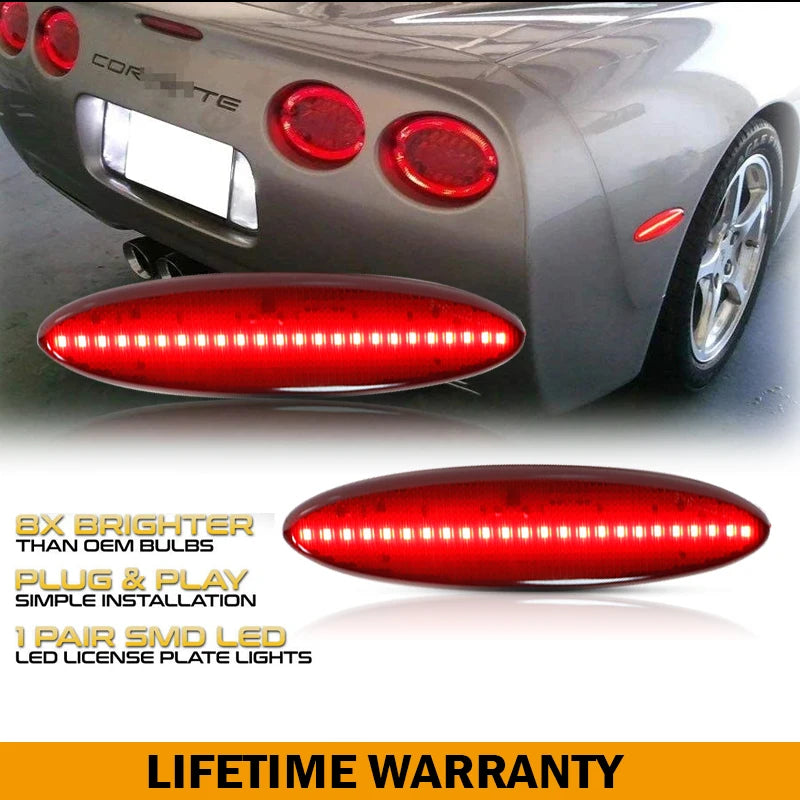 LED Rear Bumper Side Marker Indicator Lights For 1997-2004 Chevrolet Corvette C5 Fender Flare Light Parking Light Driving Light