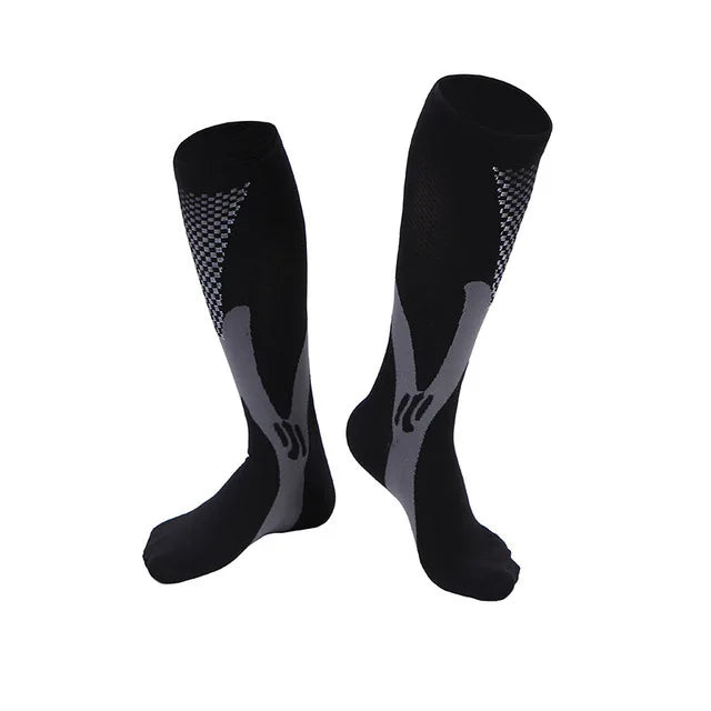 Compression Stockings Blood Circulation Promotion Slimming Compression Socks Anti-Fatigue Comfortable Solid Color Socks