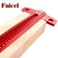 Aluminum Alloy T-type Line Scriber Woodworking Crossed-out Hole Scribing Ruler Deluxe Marking Gauge Precision Measuring Tools
