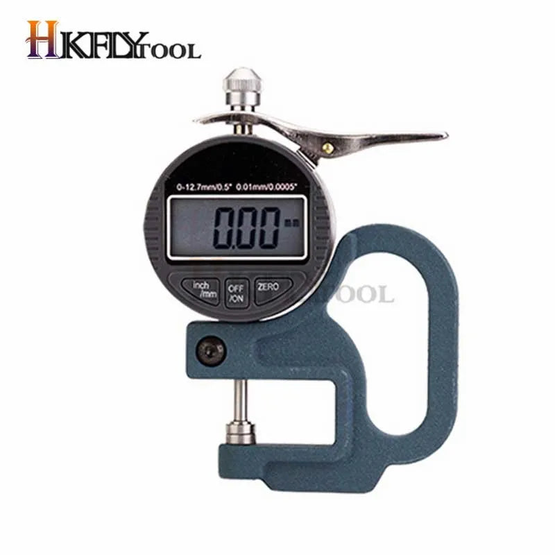 0.001mm/ 0.01mm Digital Display Thickness Gauge Meter 12.7mm Portable LCD Electronic Thickness Tester