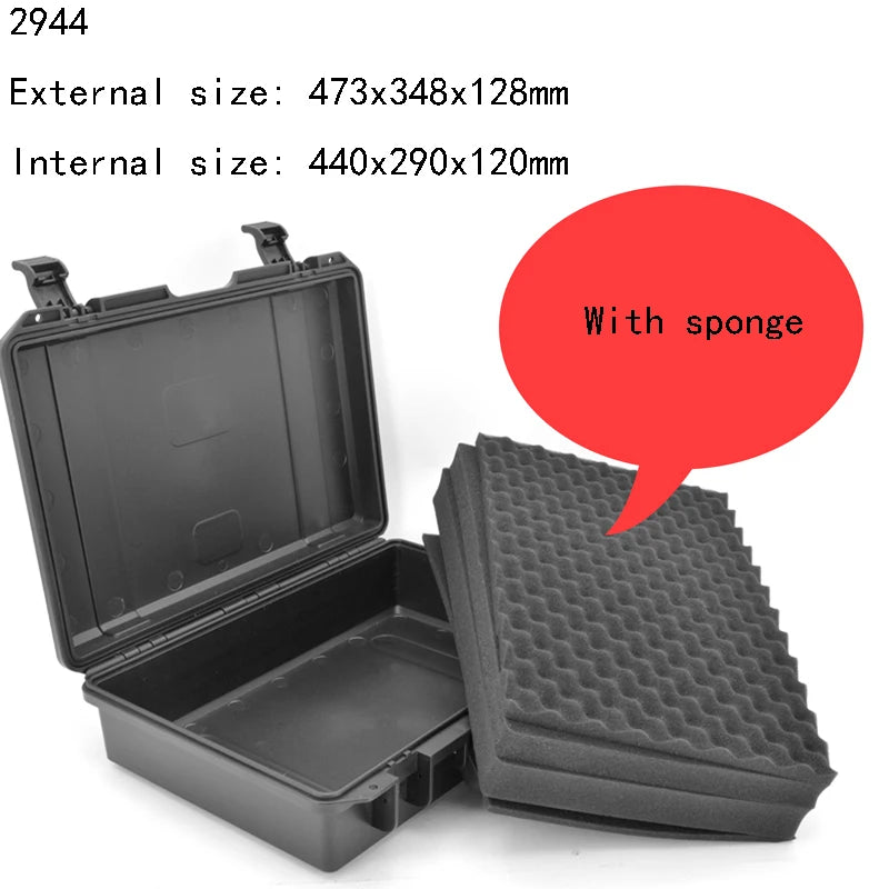ABS Plastic Safety Equipment Tool Box Waterproof Sealed ToolBox Impact Resistant Tool Case Suitcase with Pre-cut Sponge