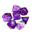 7-Die/Set New Acrylic Dice Set For TRPG DND Polyhedral 7-Die Lidescent Glitter Digital Dice Entertainment Game Accessories