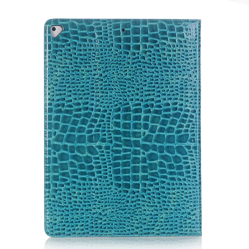New Trendy Crocodile Pattern iPad Pro Tablet Case 2026 Fashion Design Luxury iPad Flip Card Holster Business Tablet Case