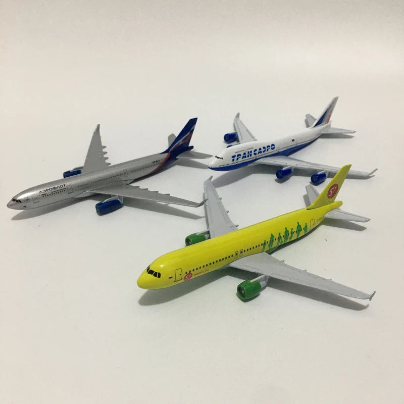 JASON TUTU Russian Airlines Siberia S7 Airplane Model Aeroflot Airbus 320 Aircraft Diecast Model Metal 1/400 Scale Plane Toy