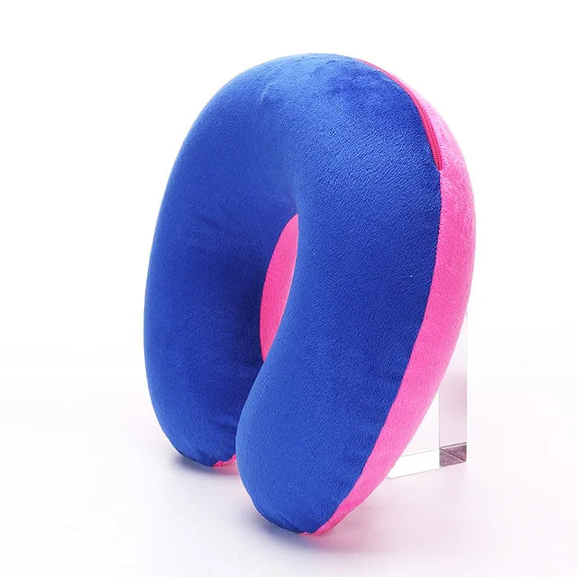 Sale 1PC Headrest Soft U Shaped Cushion Air Flight Inflatable Pillows Car Nursing Cushion Travel Pillow Support Neck
