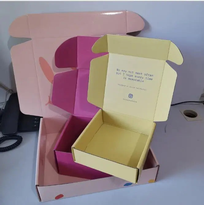 paper box Custom boxes  gift box bag Corrugated paper shipping mailer boxes Printed logo Packaging Clothes shirt Box 100PCS/lot