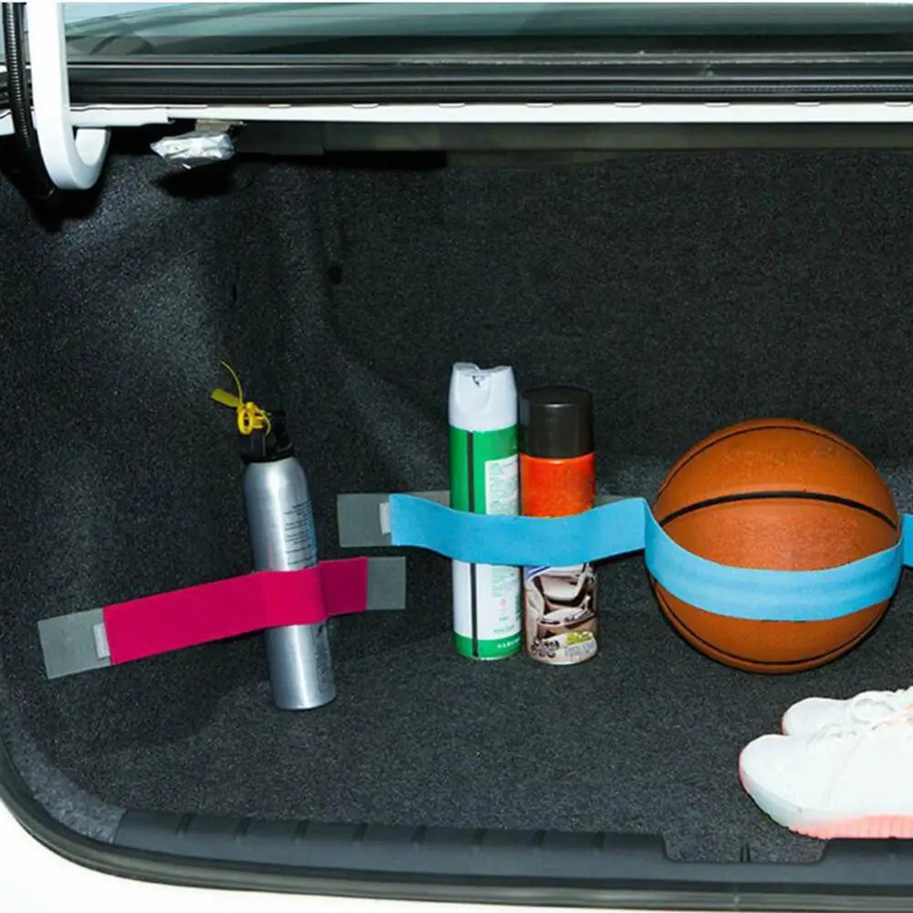 Car Trunk Tape Bandage Storage Device Hook and Loop Fixed Straps Safety Belt Car Accessories Rear Rack Magic Sticker Seat Band