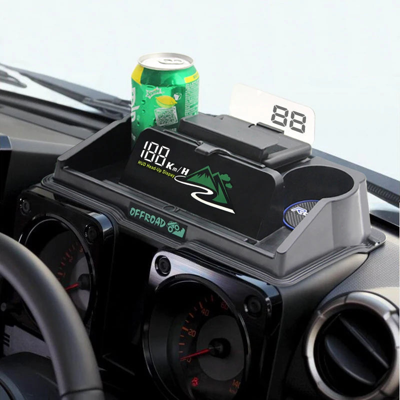 For Suzuki Jimny Accossorriess JB74W JB64W Head-up Display Multifunction Storage Box Water Cup Holder Phone Stand