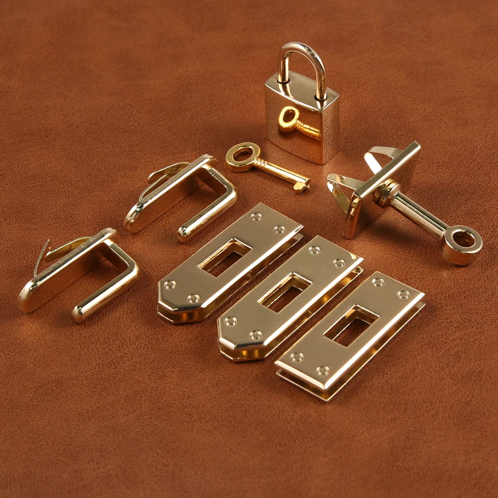 7pcs/set Metal Clasp Lock Lockbutton for Women Handbag Shoulder Bag Purse DIY Accessories