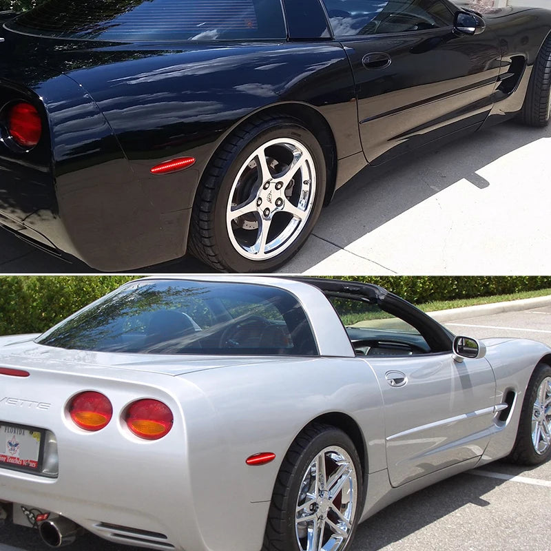 LED Rear Bumper Side Marker Indicator Lights For 1997-2004 Chevrolet Corvette C5 Fender Flare Light Parking Light Driving Light