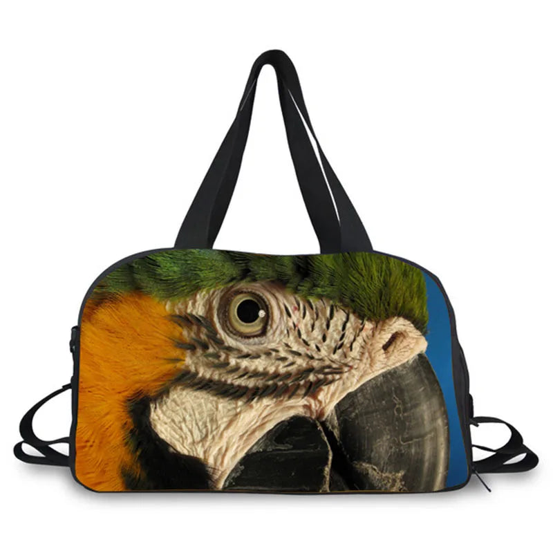 Duffel Bag Travel Bag Colorful Parrot Lizard Cabrite Print for Men Women Valise Sport Gym Bag