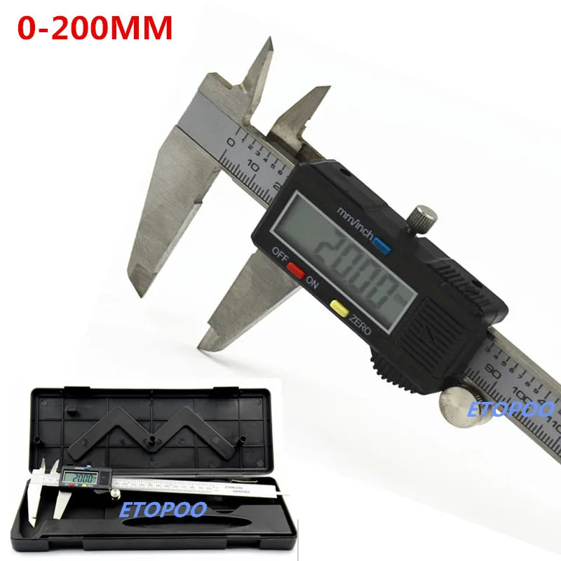 Industrial Level Stainless Steel Digital Caliper 0-100mm 0-150mm 200mm 300mm Electronic Carbon Fiber Caliper Micrometer Gauge