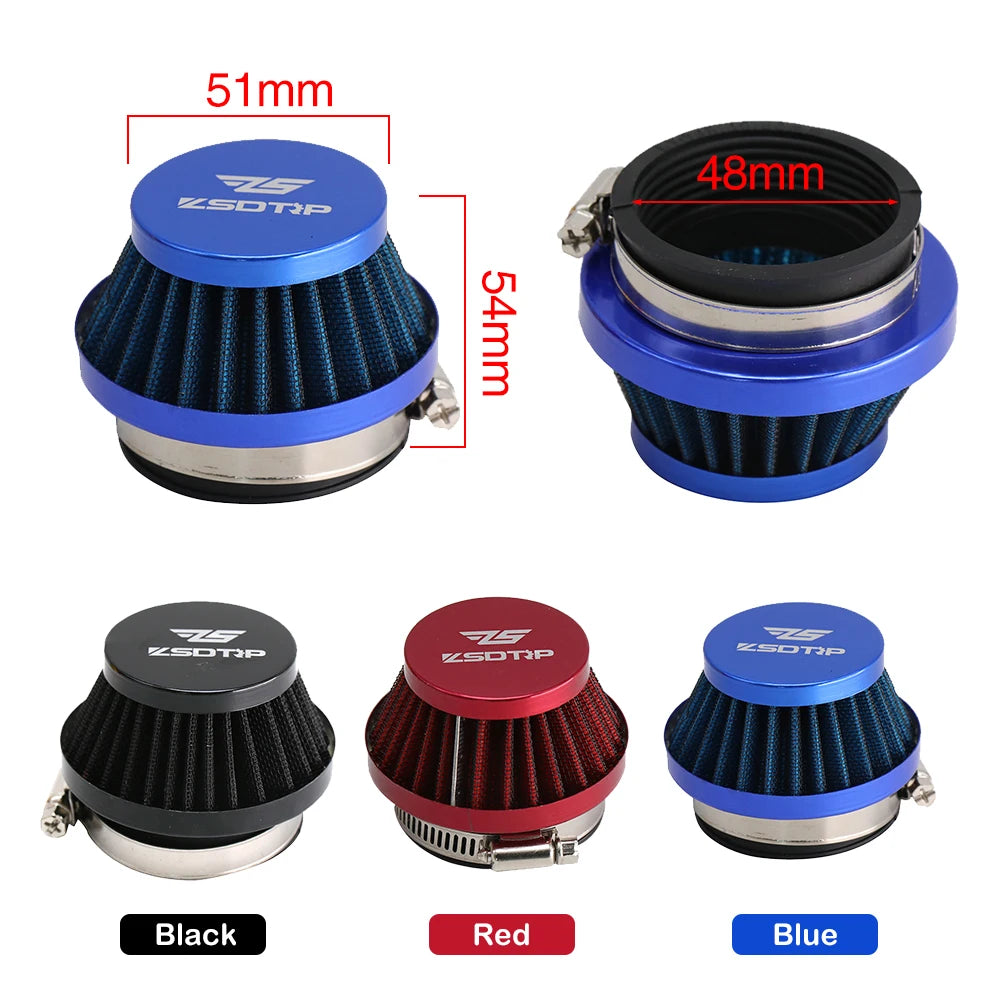ZSDTRP 32 35 38 42 45 48 55mm 60mm Steel Air Filter For 2 Stroke Engine PWK 21/24/26/28/30mm PE28 PE30 Carburetor  ATV UTV Quad