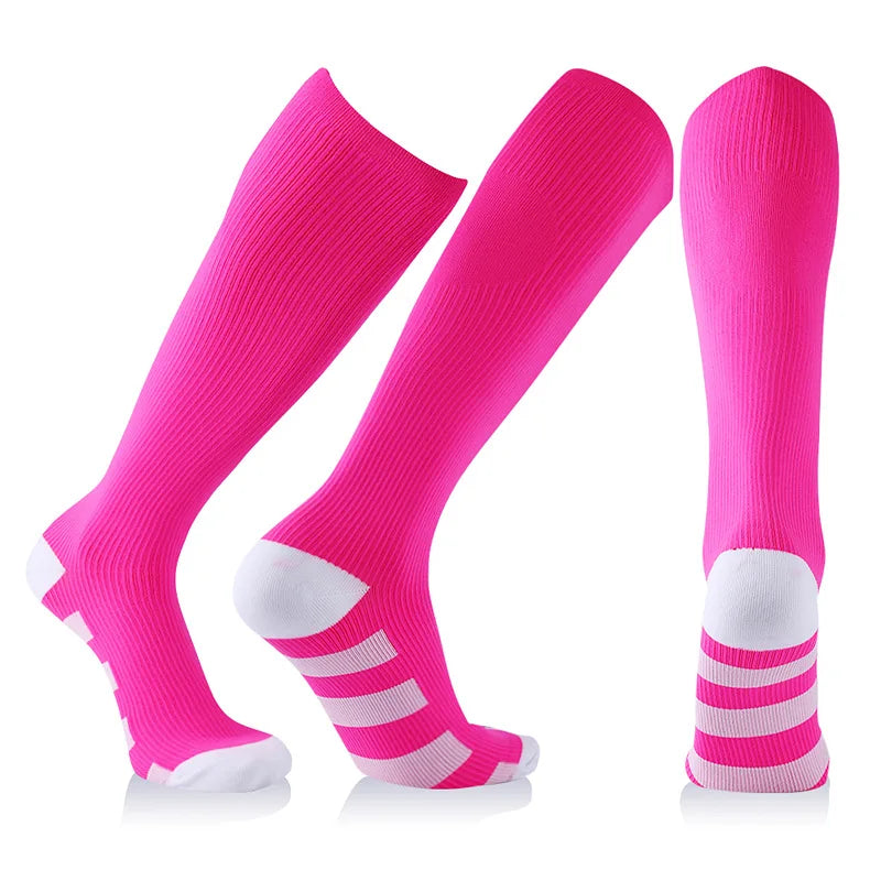 Compression Stockings Blood Circulation Promotion Slimming Compression Socks Anti-Fatigue Comfortable Solid Color Socks
