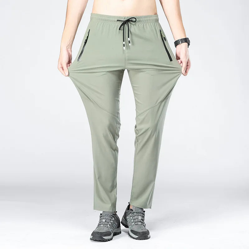 NUONEKO Breathable Hiking Pants Men Summer Stretch Quick Dry Outdoor Male Mountain Climbing Fishing Trekking Tourism Trousers