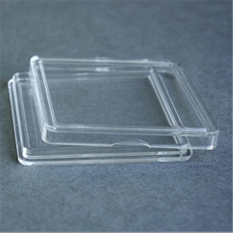 10Pieces High Quality Plastic Containers Square Case For Token Game Chips Holder Protector Boxes