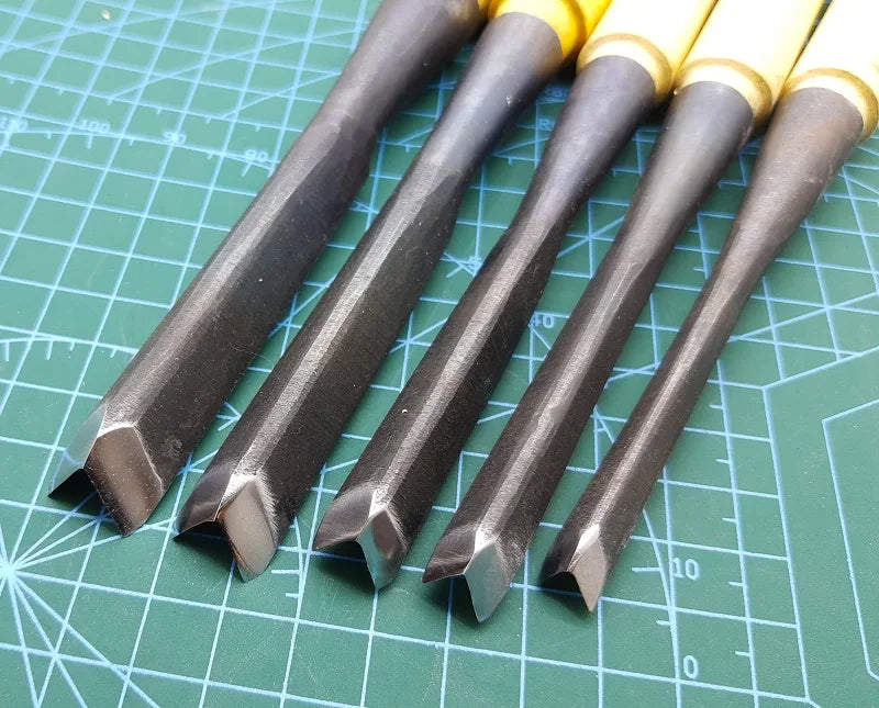 New V Punching triangle Chisel Wood Carving Knives Tools FOR Hand Carpenter Carving Blank Tool