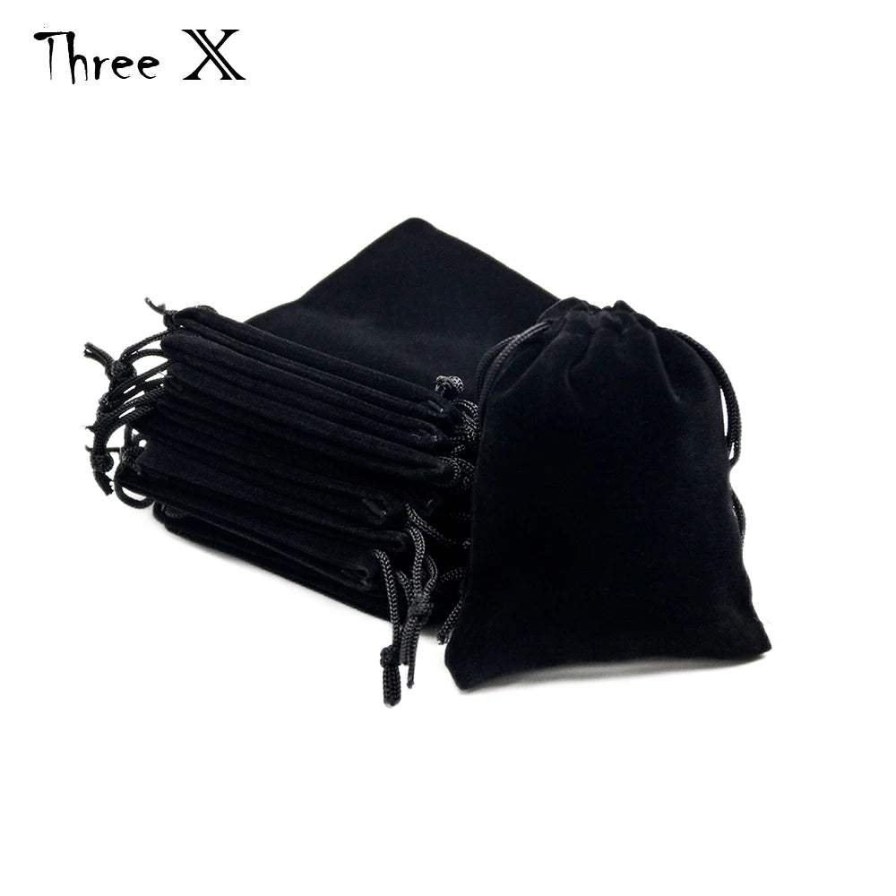 Set of 10 4.0" x 3.15" Durable Velvet Carry Bag Pouches w/Drawstring for Dice Jewelry Gift Packaging