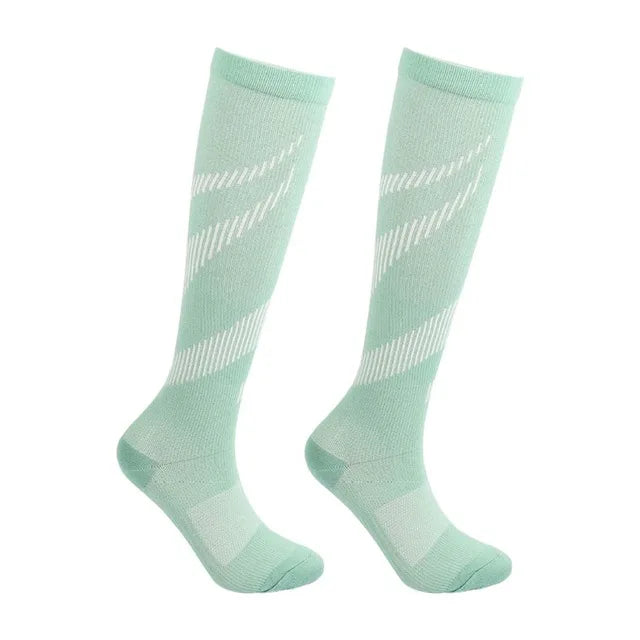 Compression Stockings Blood Circulation Promotion Slimming Compression Socks Anti-Fatigue Comfortable Solid Color Socks