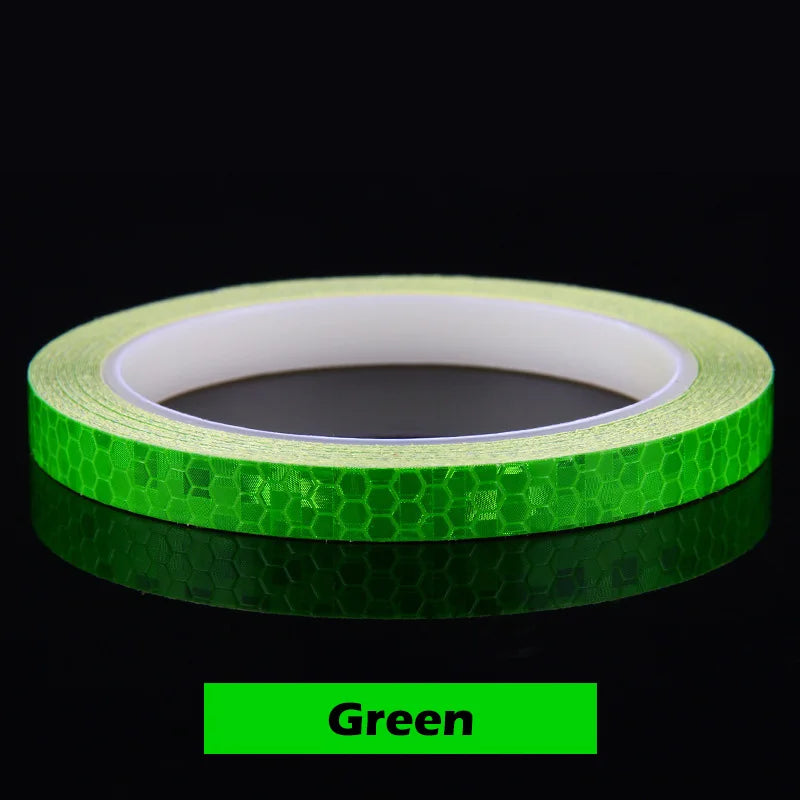 8m Bike Wheels Reflective Stickers Cycling Reflect Strip Adhesive Tape for MTB Bicycle Warning Safety Decor Sticker