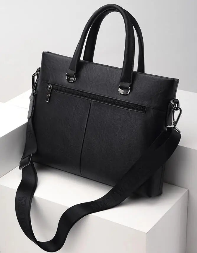 China Brand Septwolves Youth Men quality Handbag Geniune Leather Briefcase Man Business Casual Clutch Bag Soft Leather valise