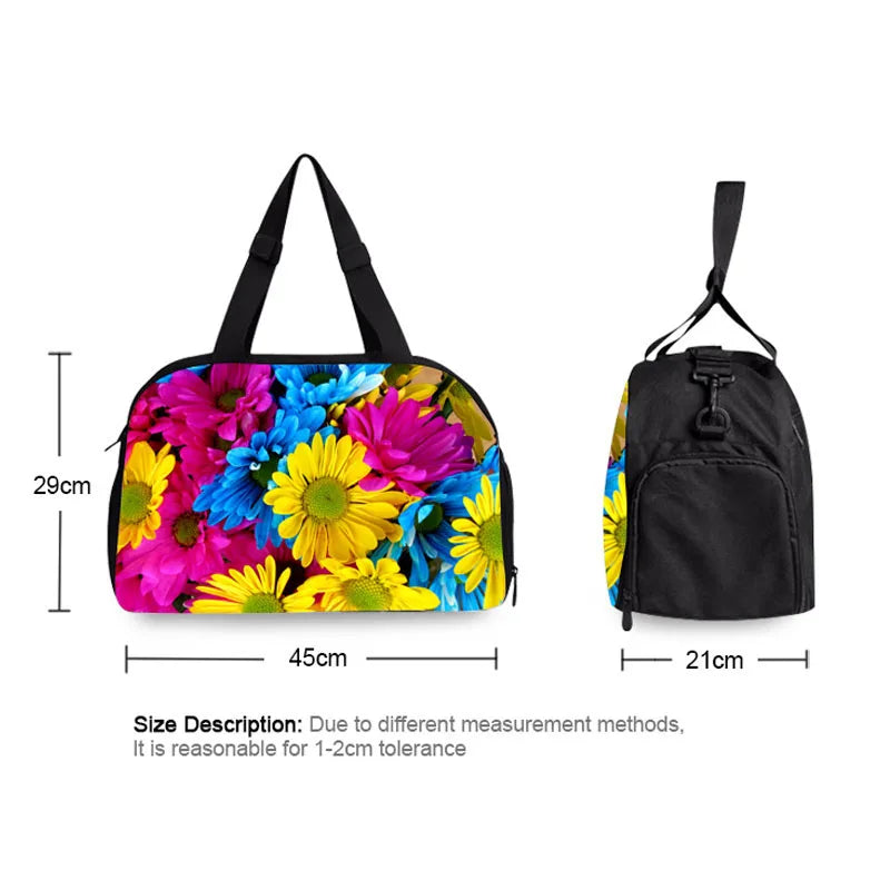 Duffel Bag Travel Bag Colorful Parrot Lizard Cabrite Print for Men Women Valise Sport Gym Bag