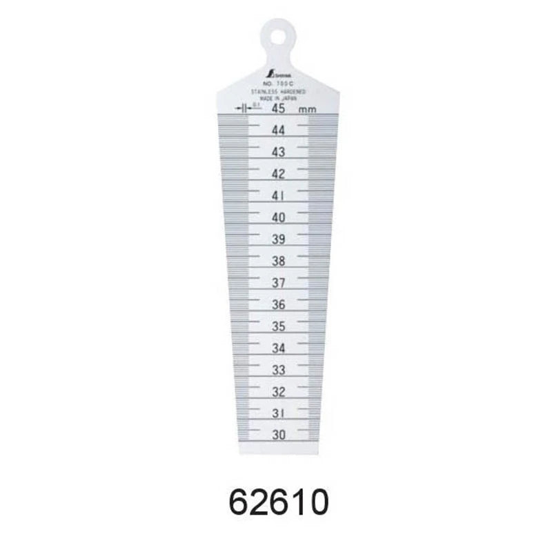 SHINWA Penguin Taper Gauge Hole Ruler Wedge Feeler Inner Diameter Gap Dimension Measuring Tool 62600-62620 1PCS