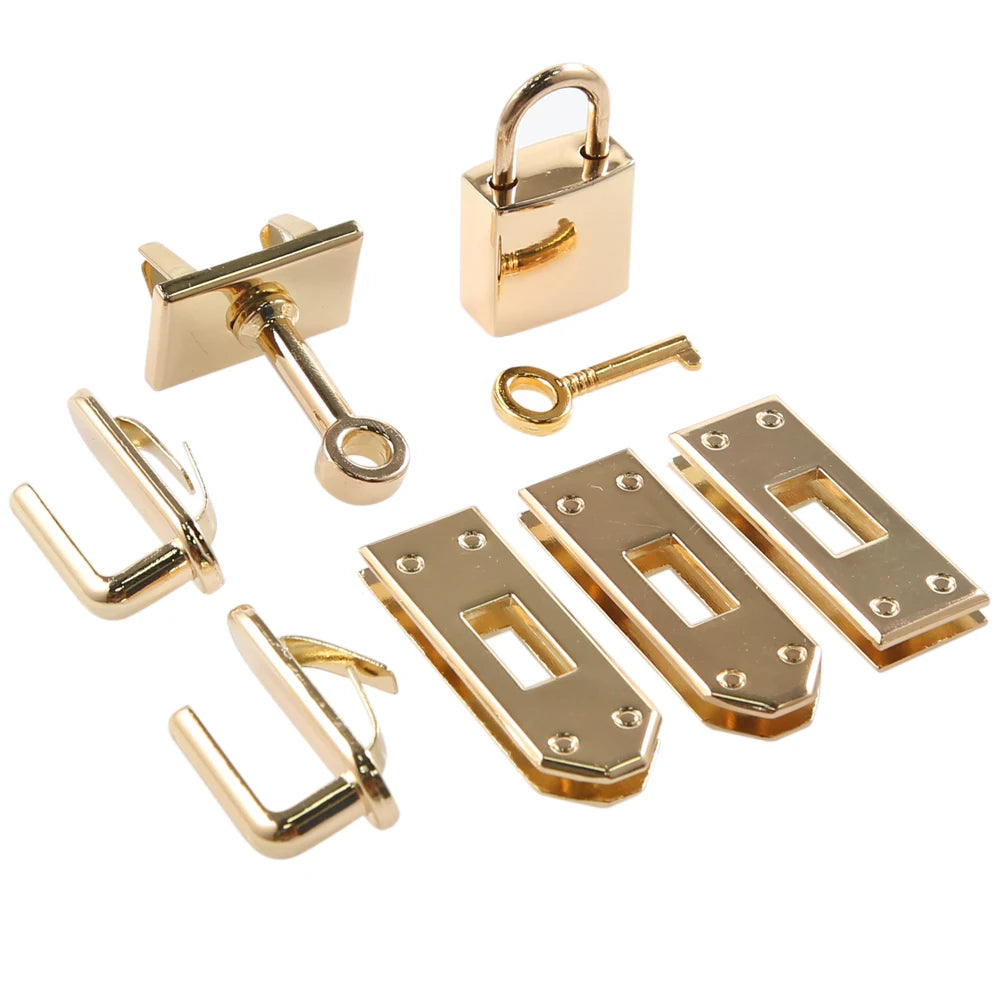 7pcs/set Metal Clasp Lock Lockbutton for Women Handbag Shoulder Bag Purse DIY Accessories