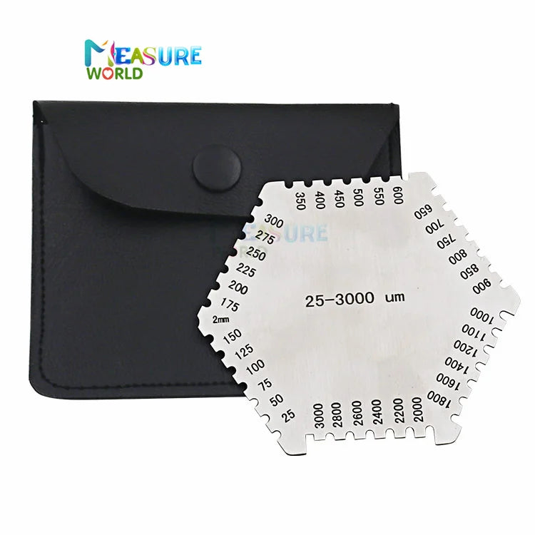 25-3000um High-Precision Hexagon Wet Film Comb Paint Wet Film aluminum wet diaphragm comb wet film thickness gauge 25-3000um