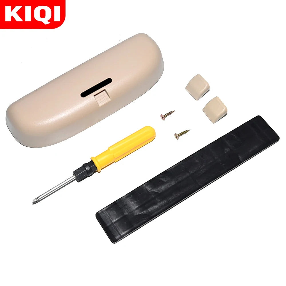 KIQI New Upgrade Universal Car Glasses Case for Fiat 500 500L 500X 2011 - 2021 Glasses Holder Sunglasses Storage Box
