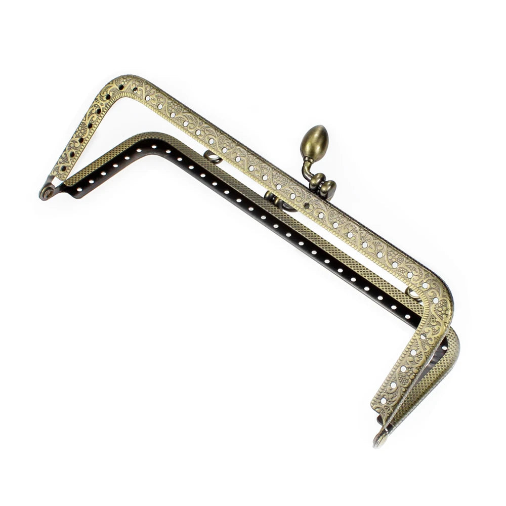 5Pcs 8.5/10.5/12.5/15/18CM Rectangle Metal Flower Buds Kiss Clasp Lock For Purse Replacement Clutch Bag DIY Accessories