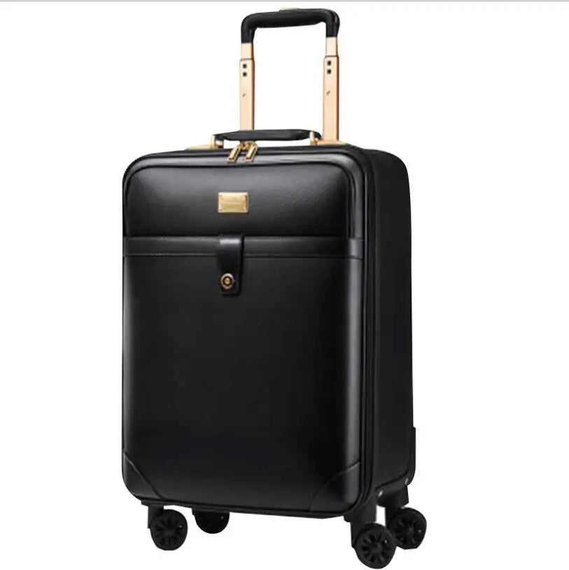 24 Inch Spinner suitcase Travel Rolling Luggage Suitcase Leather Business Spinner Travel Rolling Luggage bag trolley bags wheels