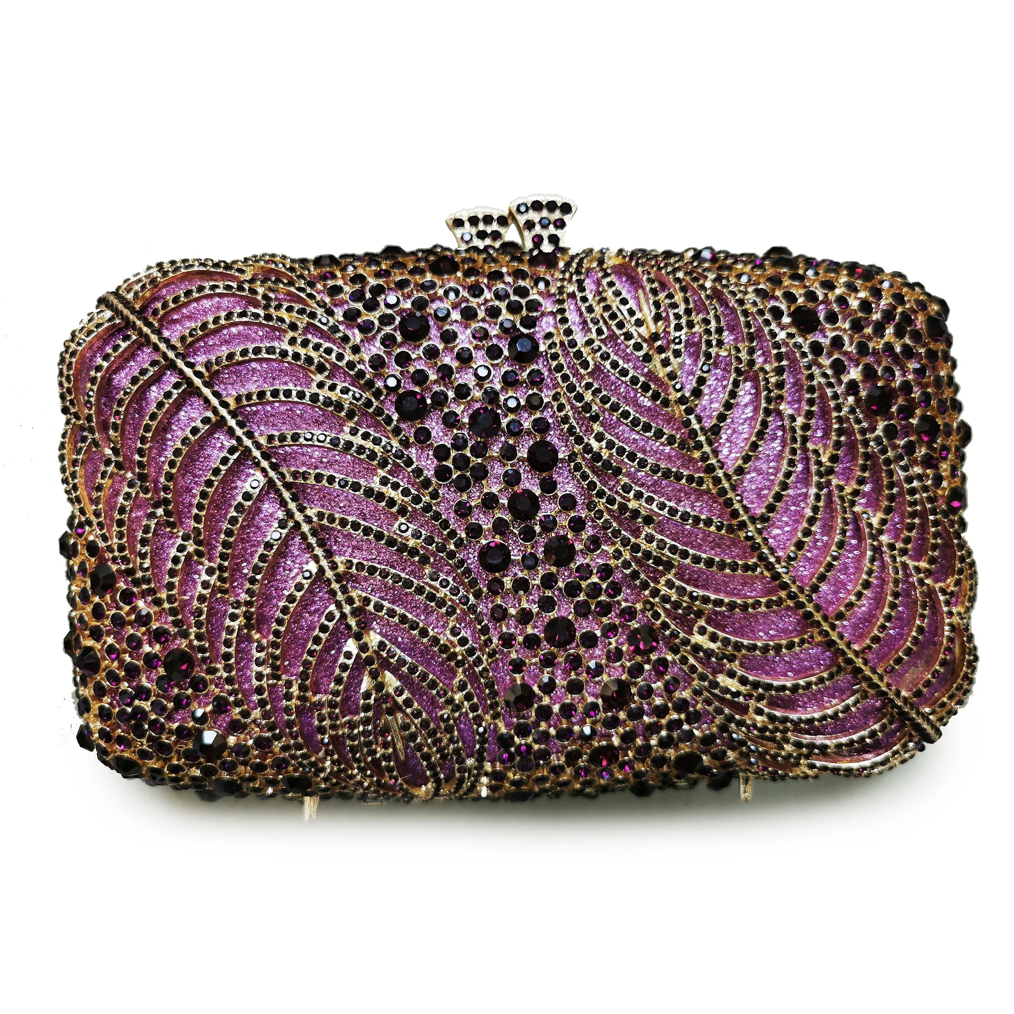 Silver Evening Clutches Diamond Wedding Purses WHTUOHENG Crystal Purses Rhinestone Clutch  Bags Leaves Women Party Handbags