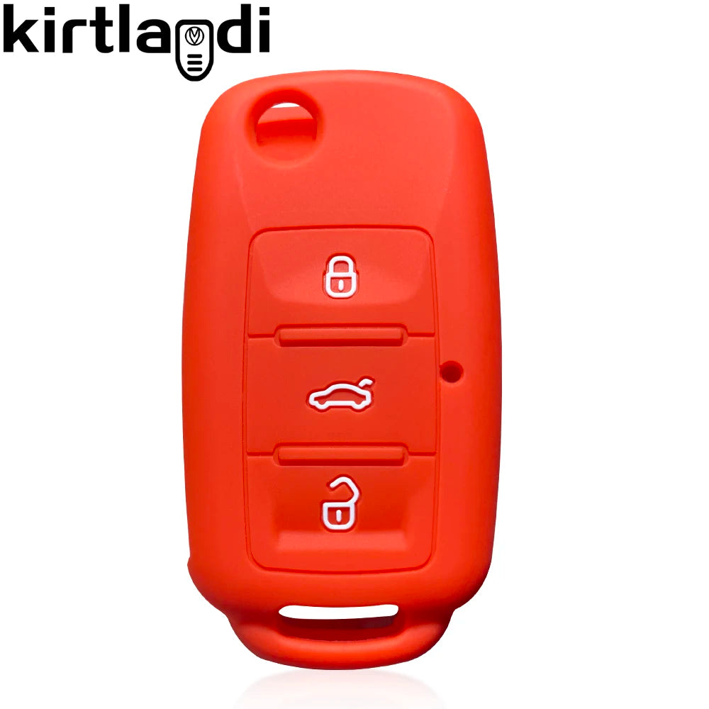 Silicone Case Key Cover Remote Fob Case for Volkswagen VW Bora Polo Jetta Passat B5 Golf 6 Beetle Caddy for Skoda Octavia Ibiza