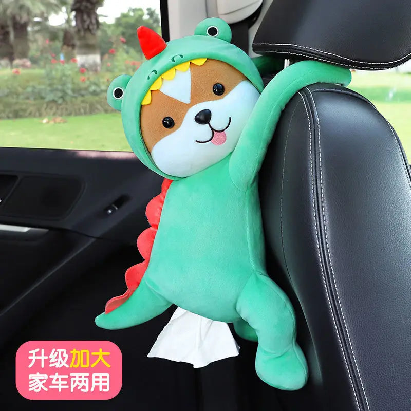Creative Car Tissue Box Car Hanging Car Armrest Box Drawer Box Cover Cute Car Interior Decoration Products Daquan