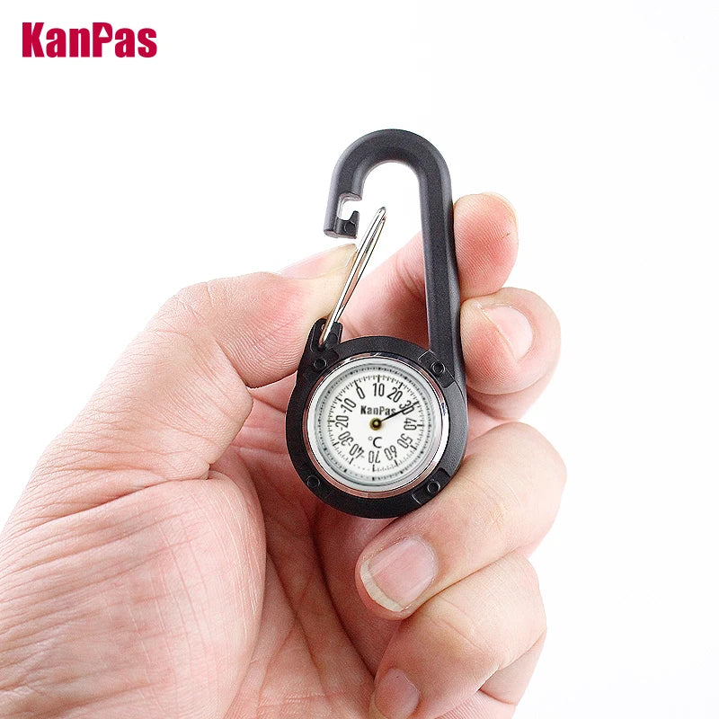 KANPAS Thermometer Hygrometer Mechanical Temperature Humidity Gauge Premium Metal Case No Battery for Car RV Home Outdoor Guitar
