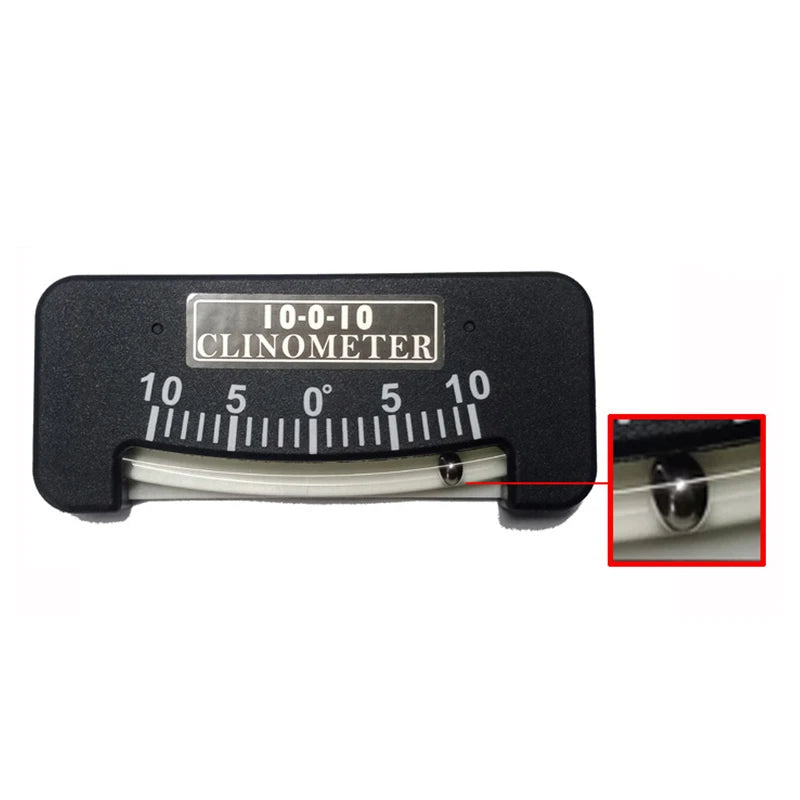 10-0-10 25-0-25 45-0-45 Inclinometer and Tilt Gauge Glass Tube Inclinometer Slope Protractor Angle Meter