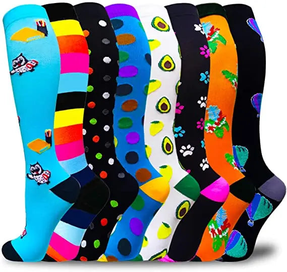 Compression Socks For Women & Men Circulation Compression Socks Knee High Best For Running,Medical,Nurse,Travel,Cycling,Diabetes