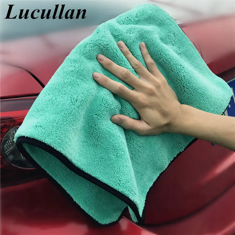 Lucullan 1200GSM Super Soft Premium Microfiber Drying Cltoth Ultra Absorbancy Aqua Deluxe Car Wash Towel