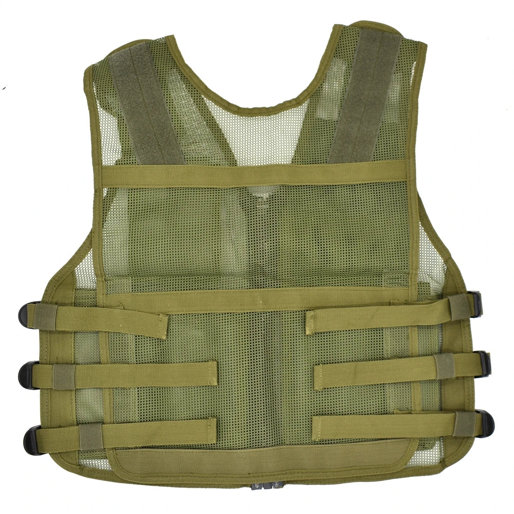 Tactical Mesh Vest for Men and Women, Hunting Molle Vest, Fishing Quick Dry Jacket, with Multi-Pocket, Adjustable Size