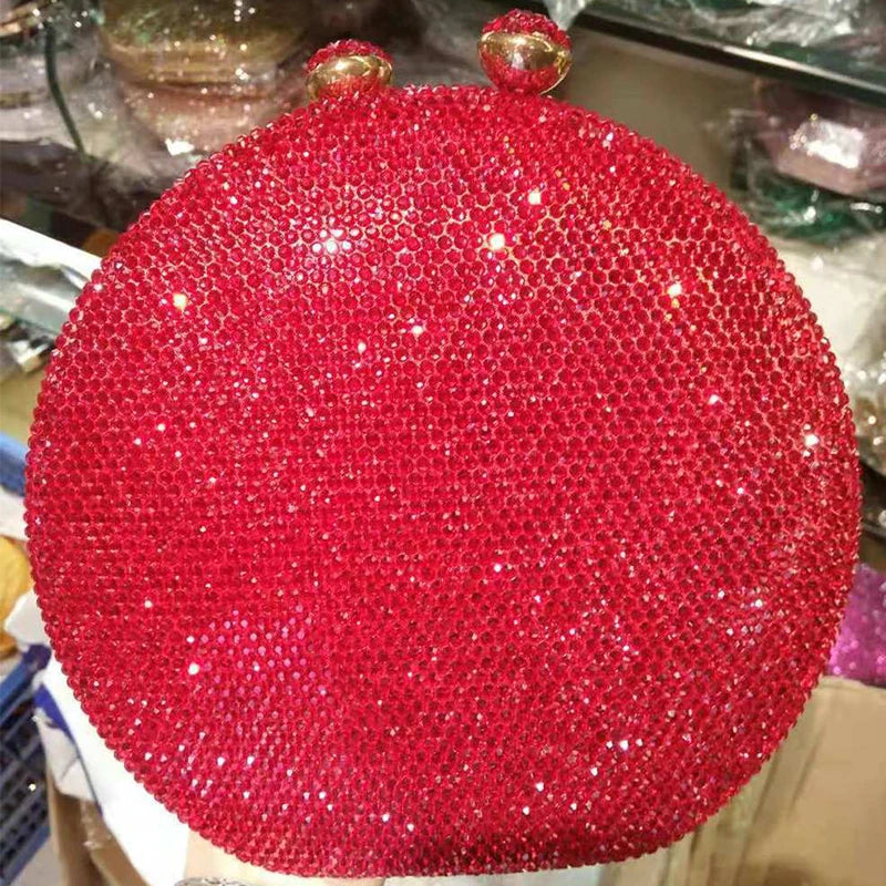 Women White Crystal Evening Clutches Bag Black/Silver Diamond Female Clutch Purse Lady Crossbody Small Party Phone Minaudiere