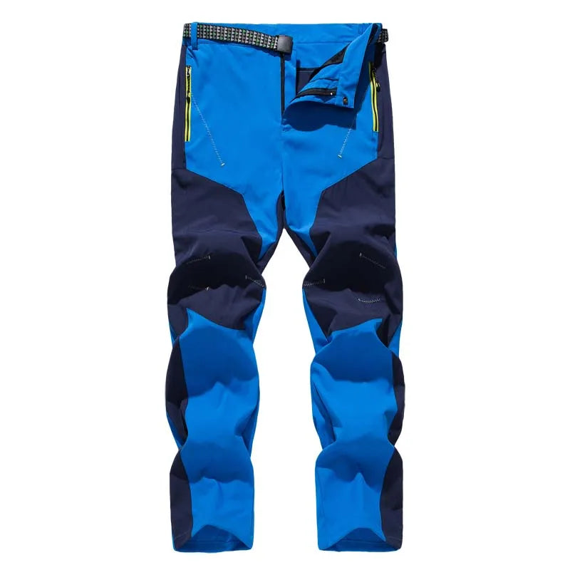 NUONEKO Outdoor Men's Hiking Pants Elastic Breathable Outdoor Camping Fishing Trekking Pants Summer Thin Quick Dry Trousers PN39