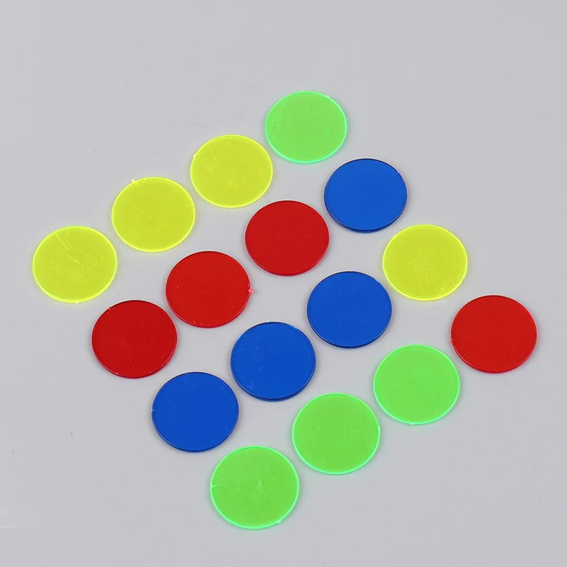 100/50pcs Montessori Education Math Toys Learning Resources Color Bingo Chip Supply 15mm