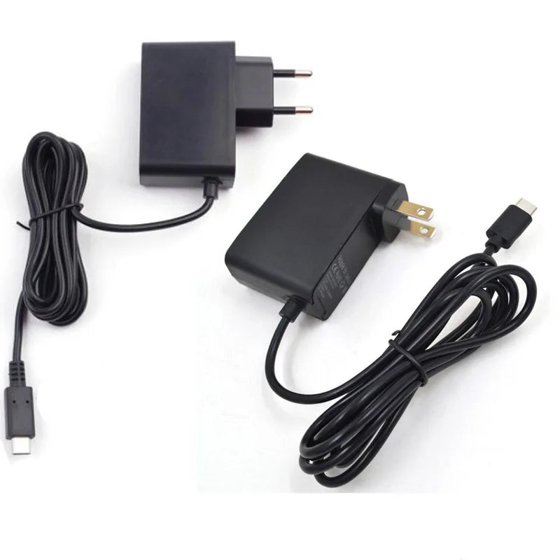 EU US Plug Home Travel Wall Power Supply USB Type C AC Charging Adapter Cable Fast Charger for Nintend Switch NS Lite Console
