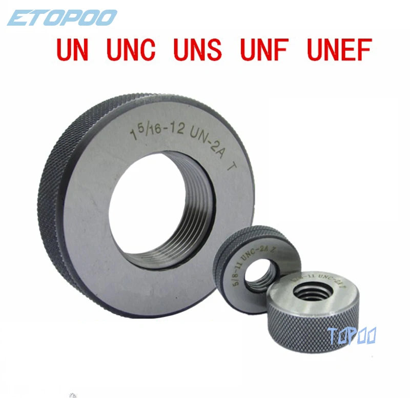 2pcs/set American Standard Thread Ring Gage TPI Thread Ring Gauge GO-NOGO RING GAUGE 1/8 1/4 3/8 1/2 3/4 7/8 UNC UNF UNEF Gauge